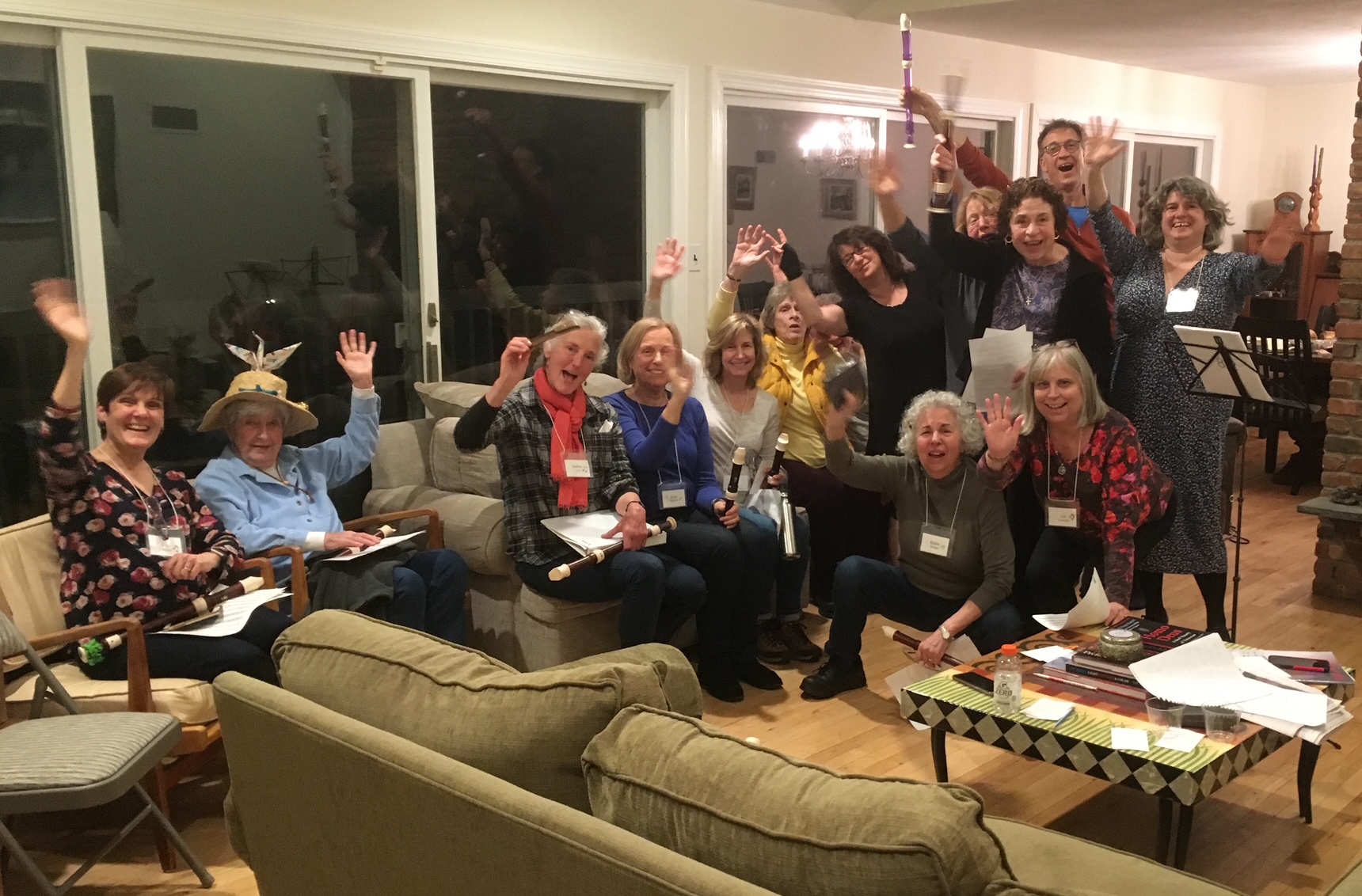 Group Waving 